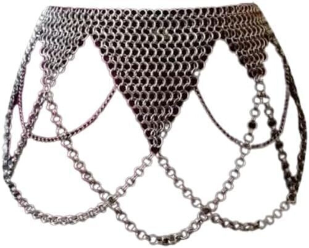 4301 Butted Chainmail Halter Skirt & Girls Medieval Chainmail Skirt Costume